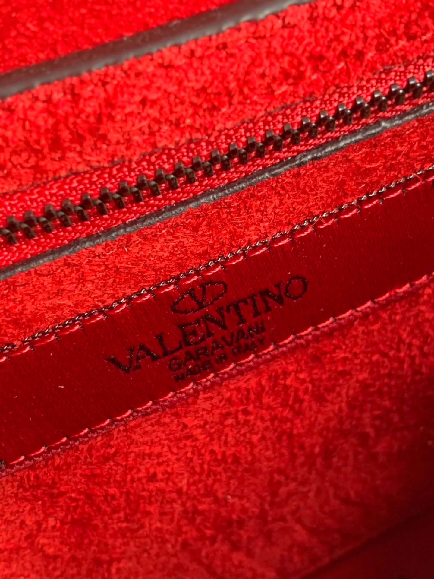 Valentino Garavani Rockstud Spike Medium Chain Bag in Red Supple Lambskin Nappa